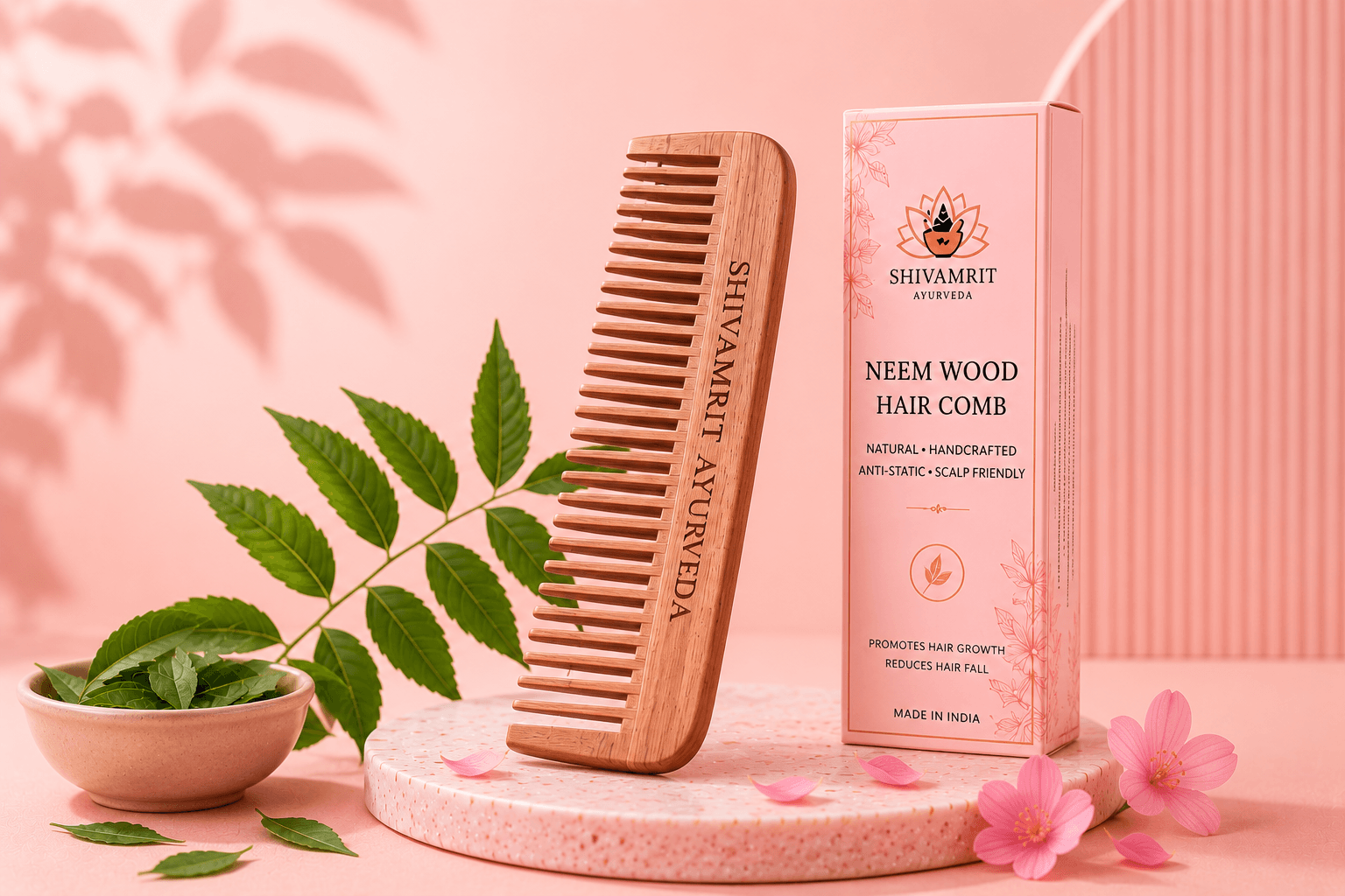Pure Neem Wooden Comb